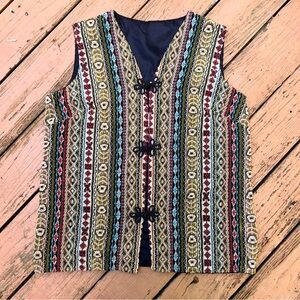 Vintage 1970’s colorful tapestry vest